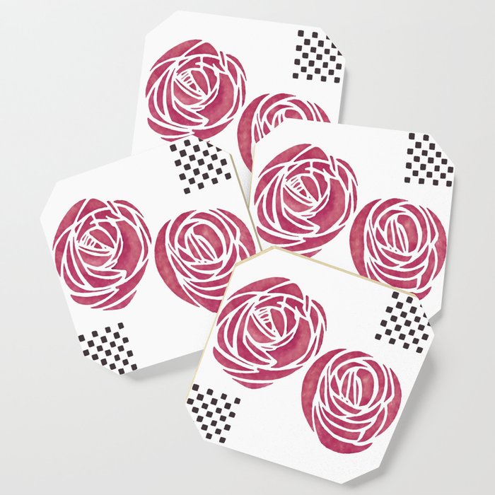 Charles Rennie Mackintosh Roses 5 Coaster By Alexandra Arts Society6
