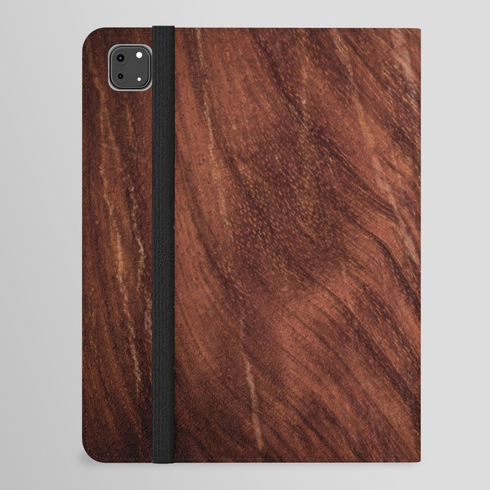 Walnut Grained Wood iPad Folio Case
