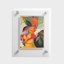 Orange tree branch Abstract Art  Floating Acrylic Print