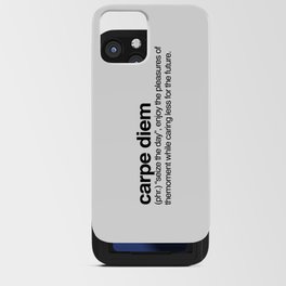 Carpe Diem Dictionary Definition Typography iPhone Card Case