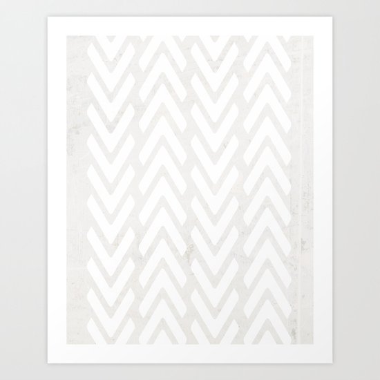 Chevron Tracks Art Print