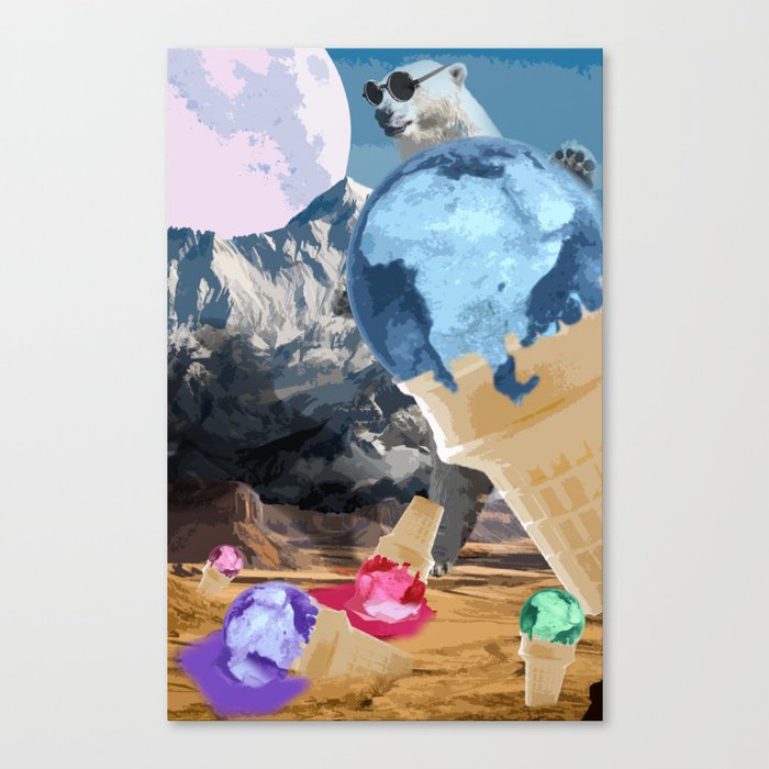 A Polar Bear's world v2.0 Canvas Print
