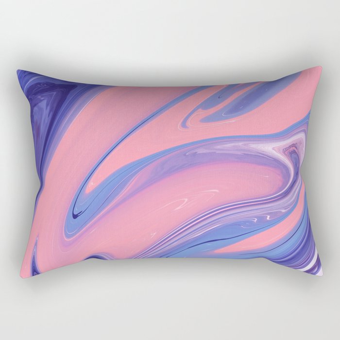 Pink and Blue Mix design Rectangular Pillow