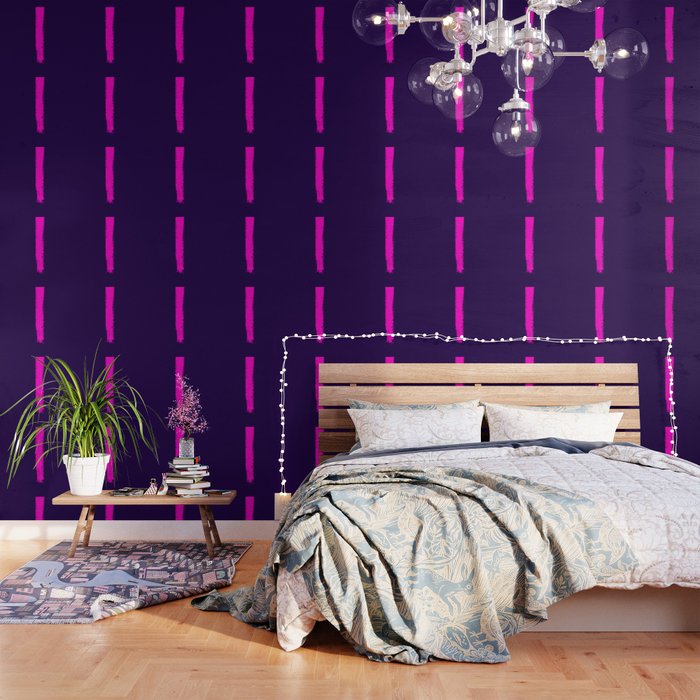 Brushstroke Purple & Pink - Minimalist Design Wallpaper