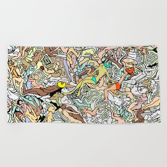 Martians Invasion Beach Towel