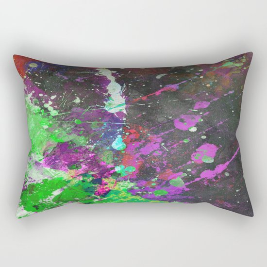 Breakthrough - Multi Coloured Abstract Textured Painting Rectangular Pillow