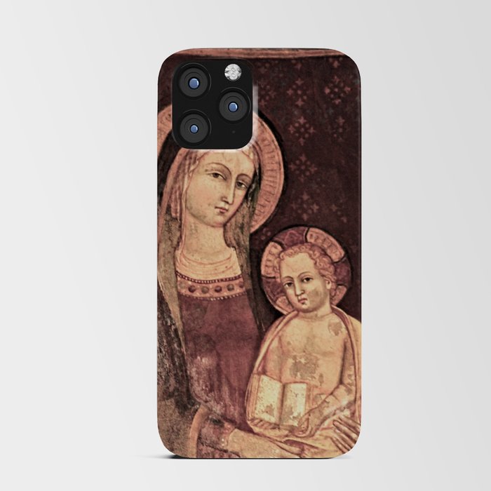 Madonna and Child Gothic Fresco Painting iPhone Card Case