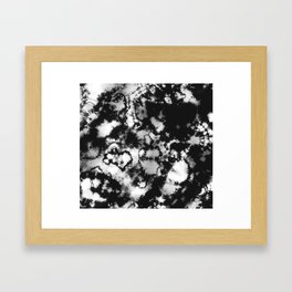 Shibori Black & White Framed Art Print