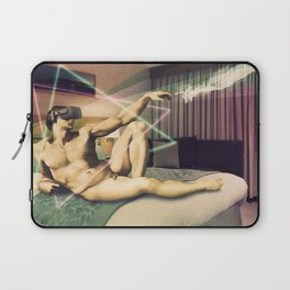 The Creation of Adam Poster, A Divine Virtual Reality Laptop Sleeve