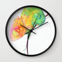 Curious Chameleon Wall Clock