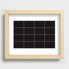 Deep Purple and White Thin Check Pattern Pairs DE 2022 Popular Color Mahogany Cherry DE5020 Recessed Framed Print