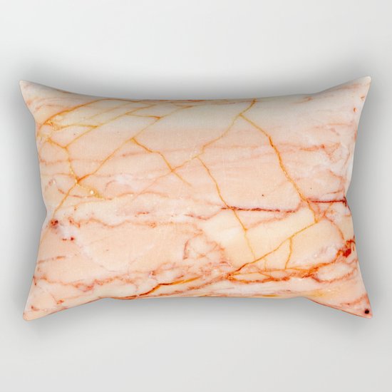 Peach Marble Rectangular Pillow