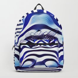 9665s-KMA_5201 Powerful Blue Woman Open Free Striped Sensual Sexy Abstract Nude Backpack