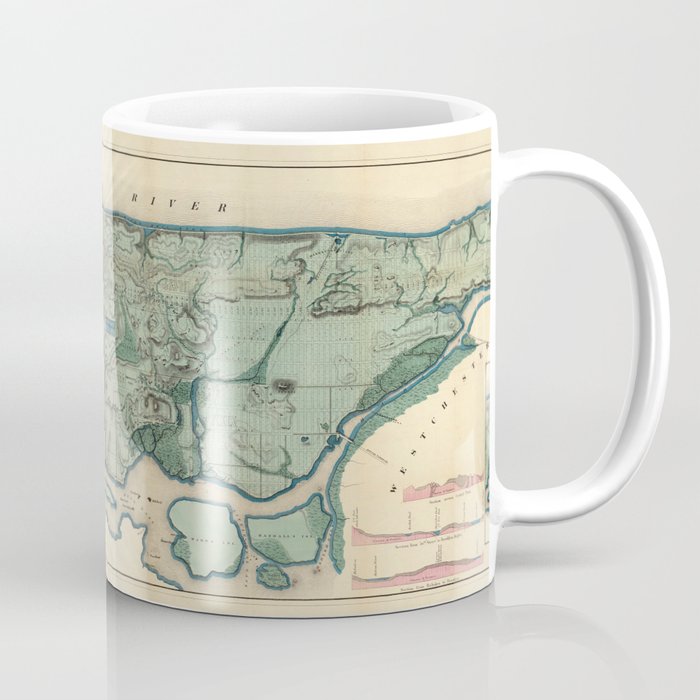 Egbert Viele 1865 Topographic Map of New York City Coffee Mug