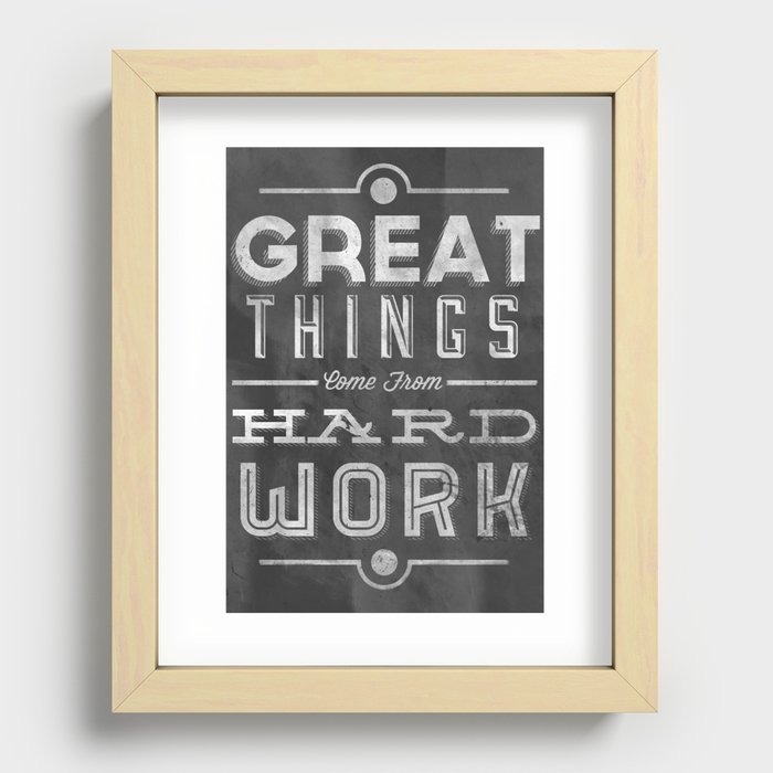 Great Things in Chalk Recessed Framed Print