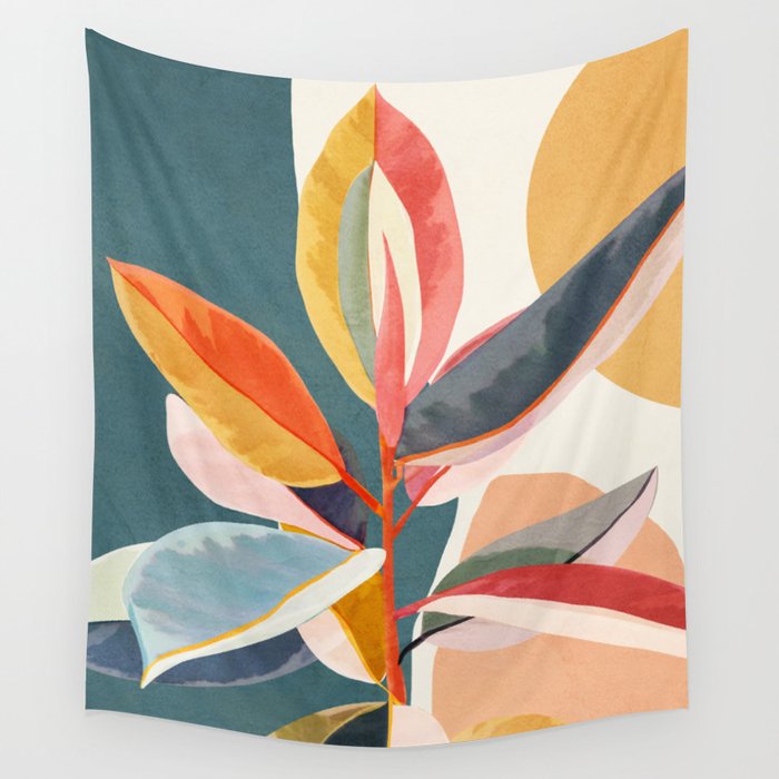 Colorful Branching Out 01 Wall Tapestry
