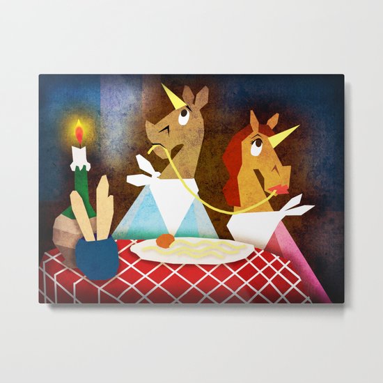 Bella Notte Unicorn Metal Print