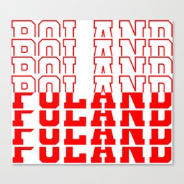 Poland - Word Flag Canvas Print