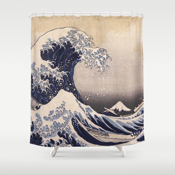 Art/Beach Shower Curtain Hokusai Big Wave Of Kanagawa Shower Curtain