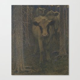 Cows in the Woods (1906) Ernst Küsel Canvas Print