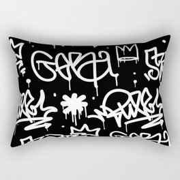 Black and White Graffiti Rectangular Pillow