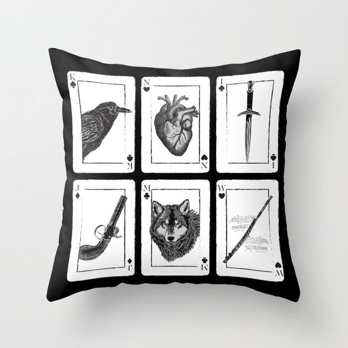 Six Of Crows - Black Throw Pillow