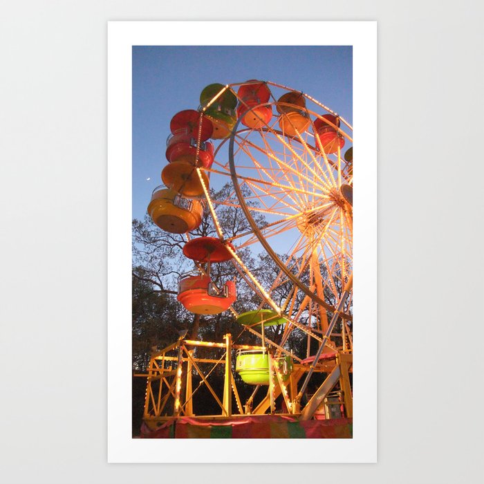 It's a Beautiful Night for a Ride on a Ferris Wheel Art Print