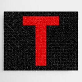 Letter T (Red & Black) Jigsaw Puzzle