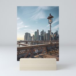 Brooklyn Bridge NYC Skyline Mini Art Print