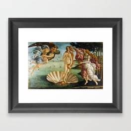 The Birth of Venus by Sandro Botticelli (1485) Framed Art Print
