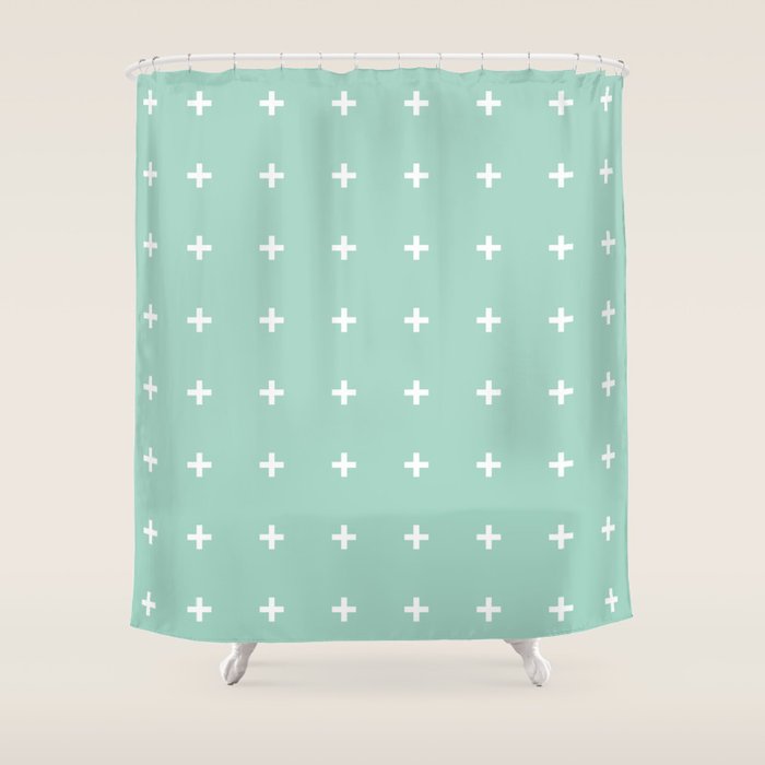 Mint Cross Plus Pencilmeinstationery Com Shower Mint Cross Plus Pencilmeinstationery Com Shower Curtain