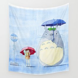 Waiting in the rain Wall Tapestry