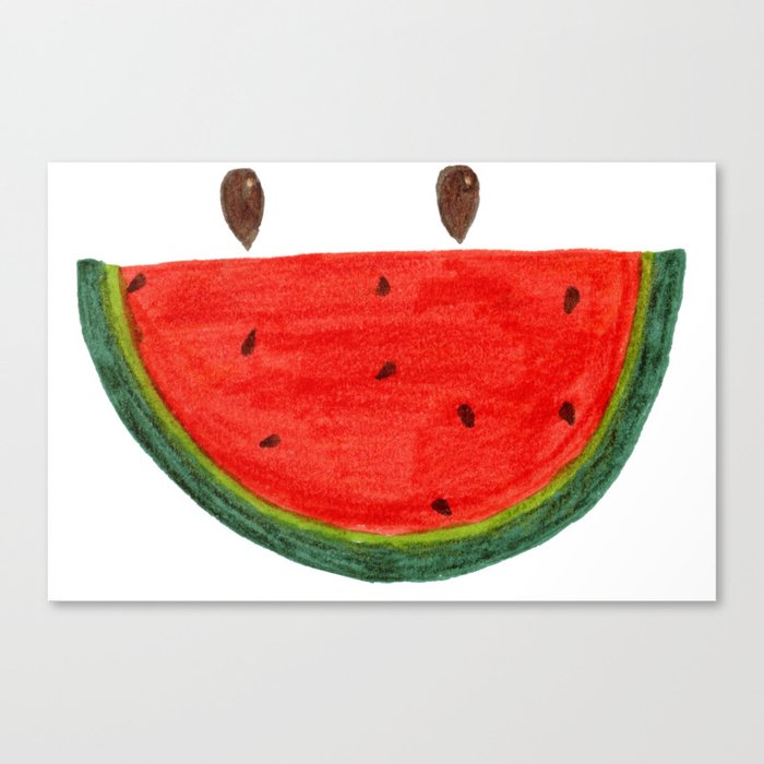 Happy Watermelon Canvas Print