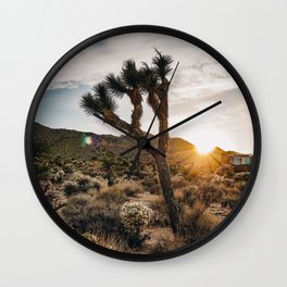 Sunset at Joshua Tree Wall Clock | Joshuatree, Desertsunsets, Jtreenationalpark, Photo, Jtree, Desertsunset, Cactus, Sunsetjoshuatree 