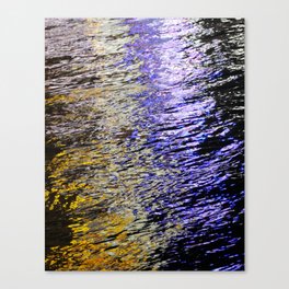 Abstract Lights on River Water in Japan 1 Canvas Print