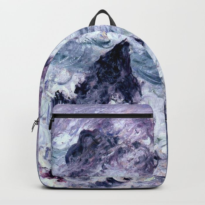 Monet : Storm At Belle Ile Backpack
