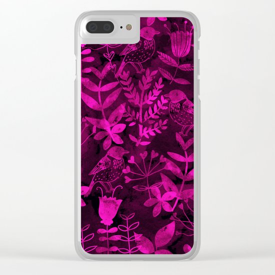 Abstract Botanical Garden III Clear iPhone Case
