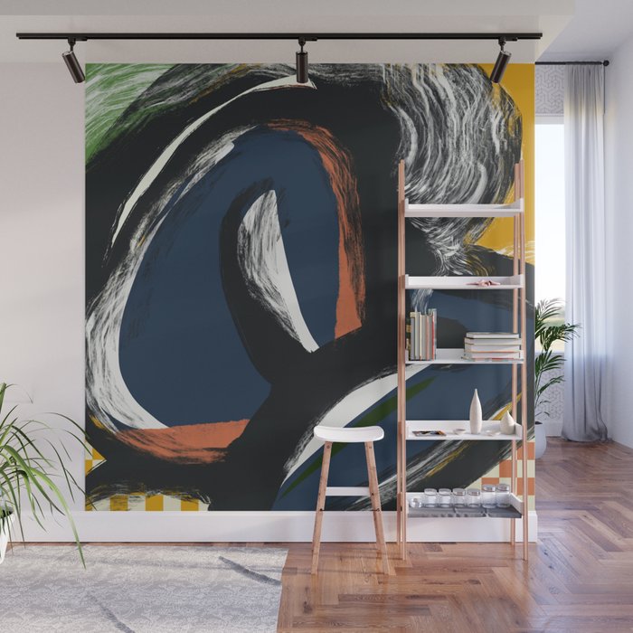 Figuratice curl abstract Wall Mural