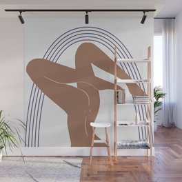 Upside Down Yoga Woman Wall Mural