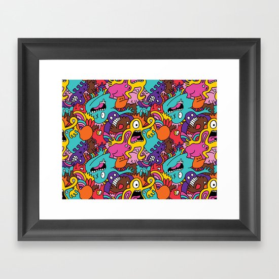 More Monsters, More Patterns Framed Art Print