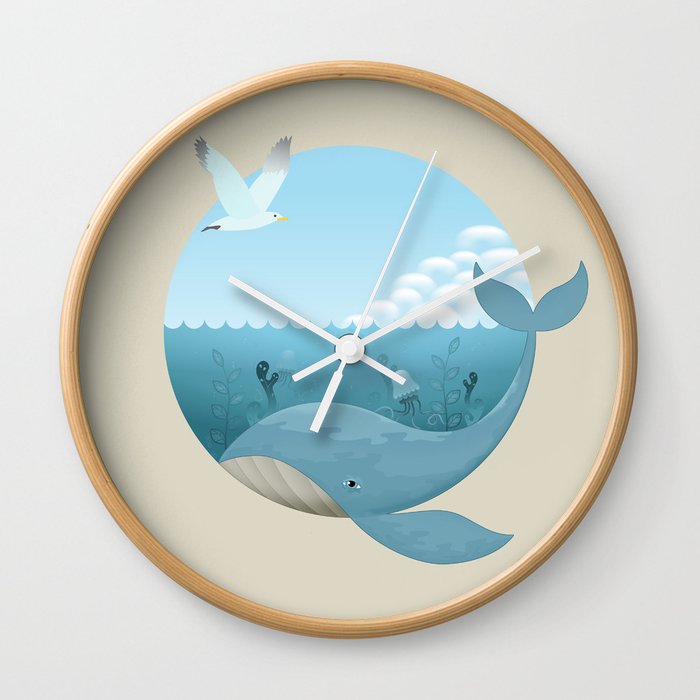 Whale & Seagull (US and THEM) Wall Clock