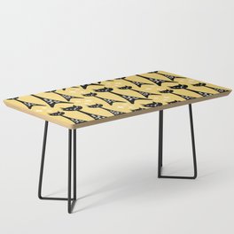 Retro Mid Century Modern Cat Pattern 731 Yellow Coffee Table