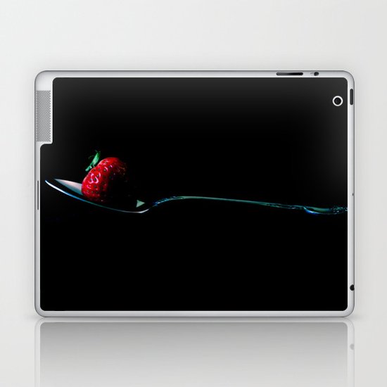 Strawberry on Vintage Spoon Laptop & iPad Skin
