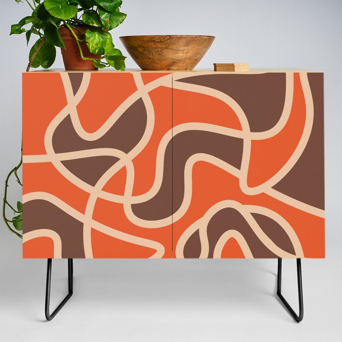 Messy Scribble Texture Background - Flame and Coffee Credenza