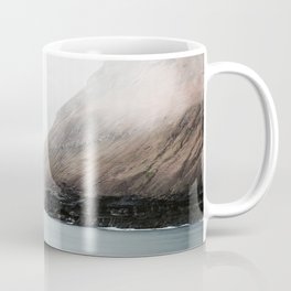 Raising Fog Mountainside Faroe Island | Landscape Photograph Coffee Mug