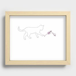 Drunk Cat Recessed Framed Print