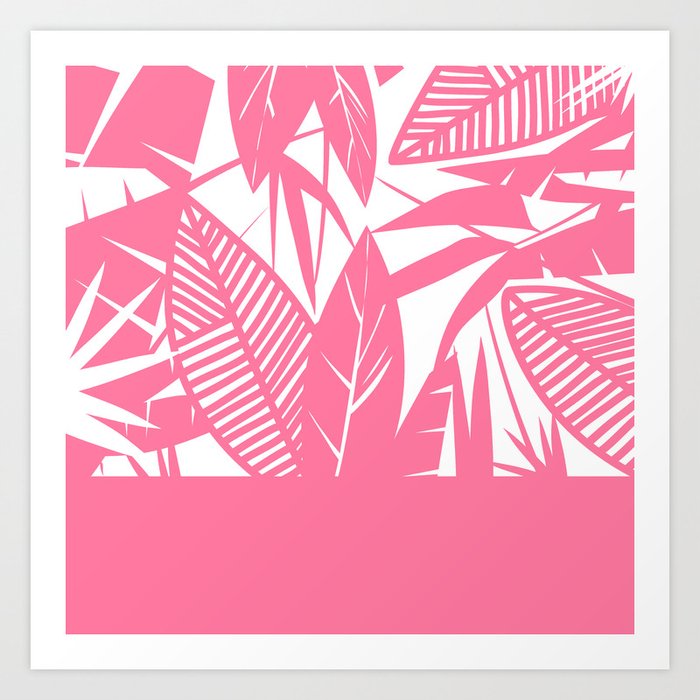 Tropical Pattern 03A Pink Art Print