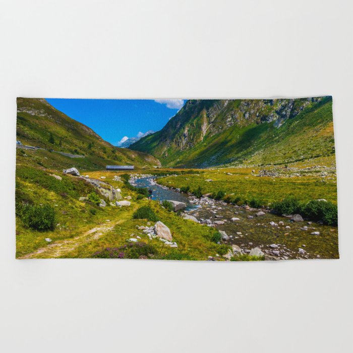 Gotthard Pass, Switzerland Beach Towel by petercseke ...