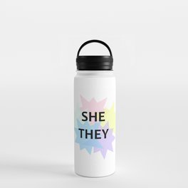 she/they pronouns Water Bottle