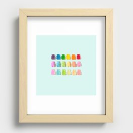 Gummi Bear Rainbow Recessed Framed Print